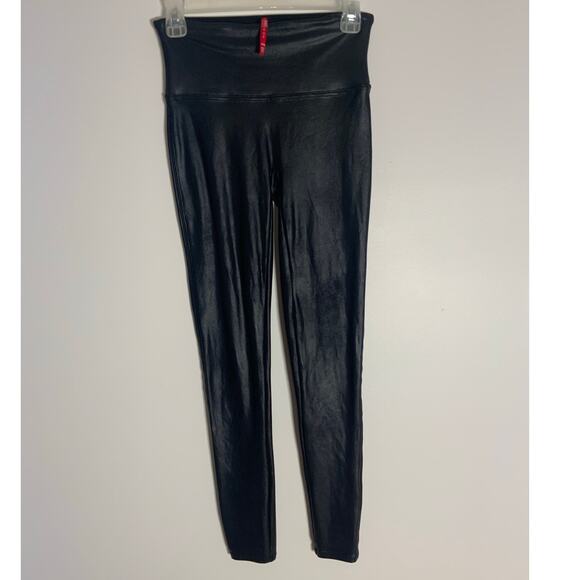 Spanx Shiny Faux Leather Leggings size medium - Picture 1 of 3